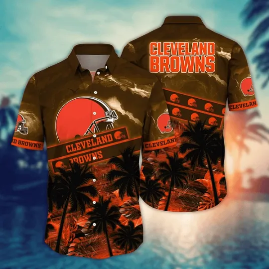 Discover Cleveland Football Hawaiian Shirt Sunkissed Aloha Shirt