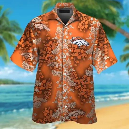 Discover Denver Football Short Sleeve Button Up Tropical Hawaiian Shirt VER015