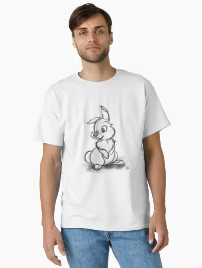 Discover Disney Funny Thumper Sketch T-Shirt, Gift For Friends