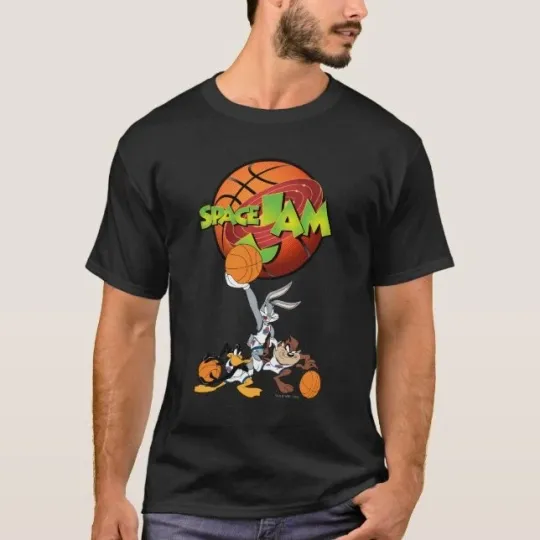 Discover SPACE TUNE Bugs Bunny & Daffy Duck T-Shirt for Kids & Adults