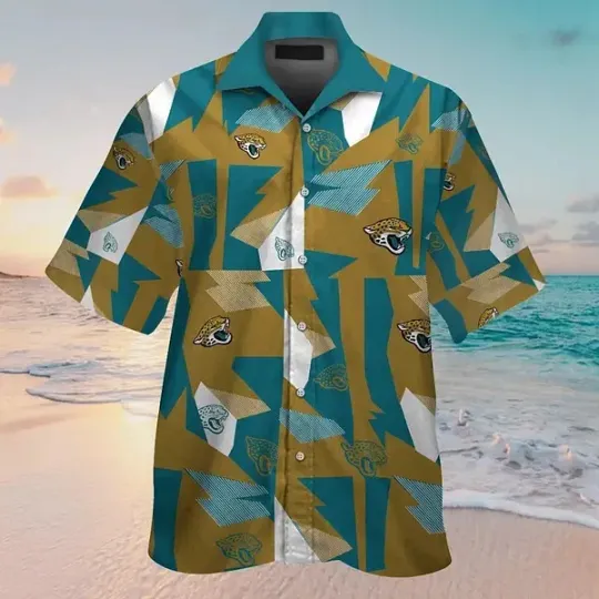 Discover Jacksonville Jaguars Short Sleeve Button Up Tropical Hawaiian Shirt VER010