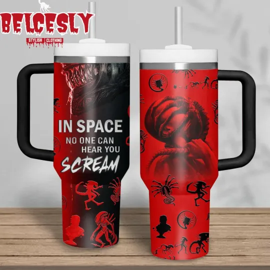 Discover Space Horror Movie Style Tumbler – 20oz / 30oz / 40oz Stainless Steel