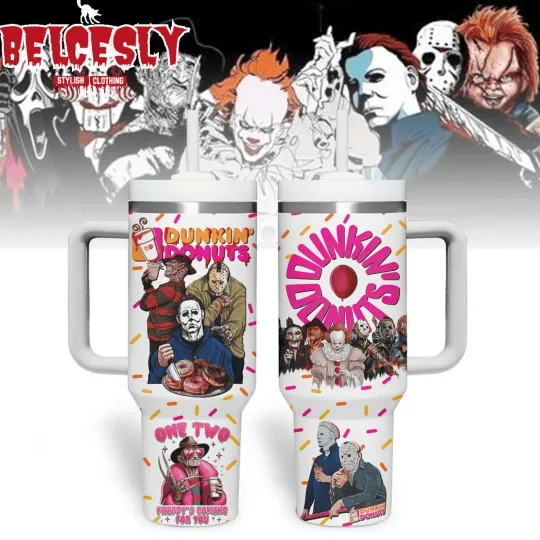 Classic Slasher Horror Inspired Tumbler – 20oz 30oz 40oz with Handle