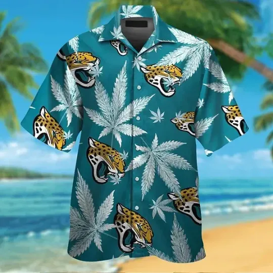 Discover Jacksonville Jaguars Short Sleeve Button Up Tropical Hawaiian Shirt VER011