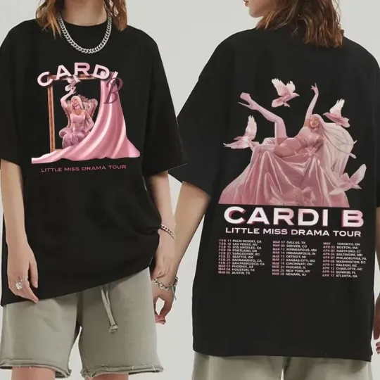 Discover HOT ! Bardi Gang 2026 Little Miss Drama Tour Shirt Rap Queen Hip Hop Fan Concert