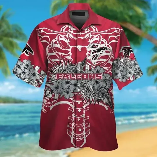 Discover Hawaiian Atlanta Falcons Short Sleeve Tropical Shirt Button Up