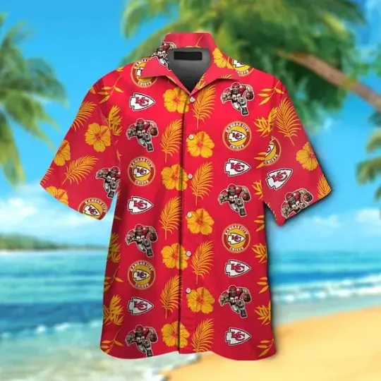 Discover Kansas City Football Short Sleeve Button Up Tropical Hawaiian Shirt VER014