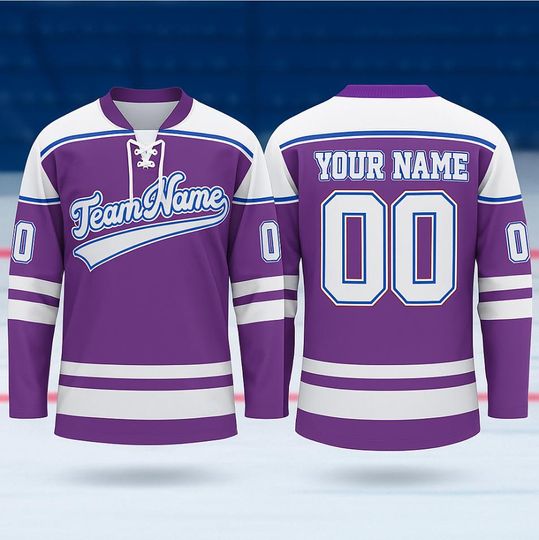 Discover Personalized Hockey Jersey: Custom Name & Number, Unisex Sport Uniform