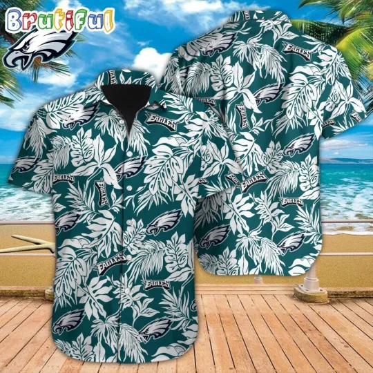 Discover football Philadelphia Hawaiian Shirt Tropical Leafs Design Aloha Shirts