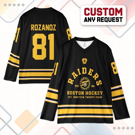 Discover Personalized Boston Hockey Jersey, Jersey For Men With Your Team Name, Rozanov Fan Hockey Jersey