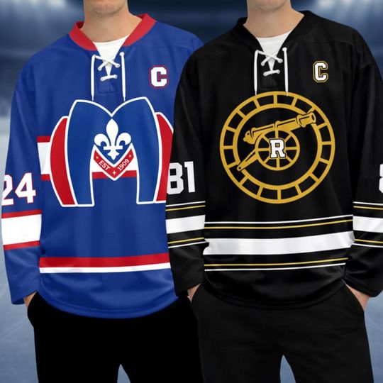 Discover Custom Team Hockey Jersey, Personalized Name and Number Ice Hockey Shirt, Lace Up Sports Apparel for Men Women, Custom Team Fan Jersey