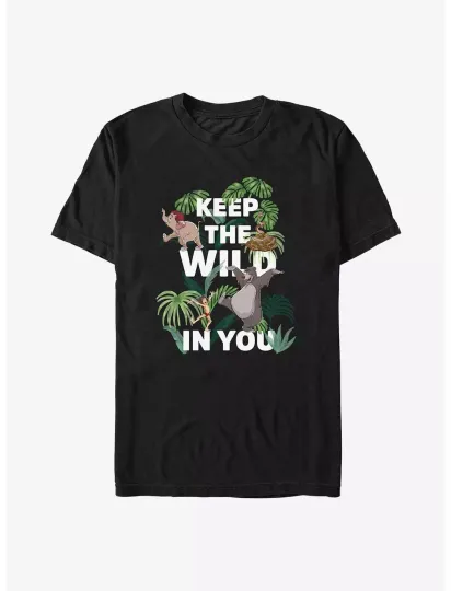 Discover Disney The Jungle Book Keep The Wild Black T-Shirt