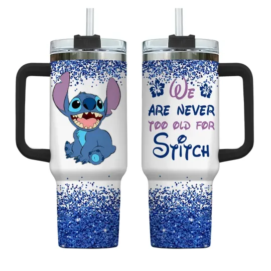 Discover Stitch 40oz Tumbler, Disney Tumbler, Stitch Tumbler, Cartoon 40 Oz Tumbler