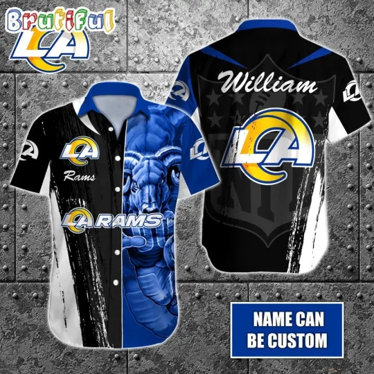 Discover Personalized football Los Angeles Football Hawaiian Shirt Special Half Tone Mascot