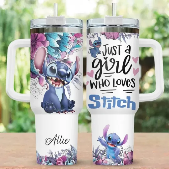 Discover Custom Stitch Tumbler 40 Oz, Just A Girl Who Loves Stitch Tumbler, Disney Stitch