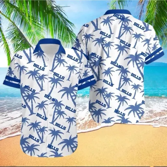 Discover Buffalo Football Palm Grove Summer Aloha Hawaiian Shirt