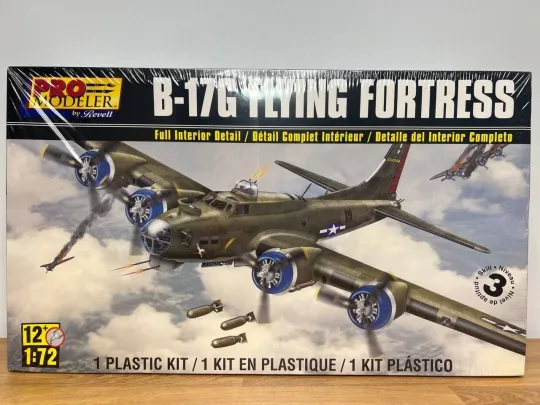 Discover Revell Pro Modeler B-17G Flying Fortress – 1:72 Scale Plastic Model Kit (Sealed)