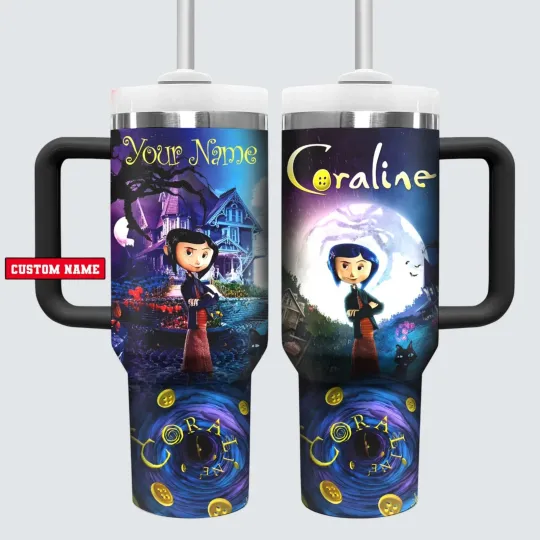 Coraline Cartoon Custom cartoon Gift For Fans 40oz Tumbler