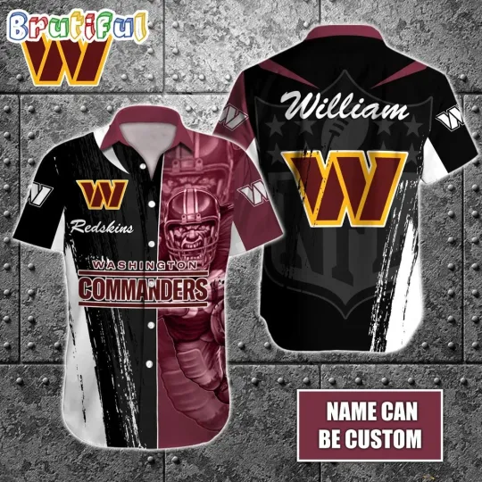 Discover Personalized football Washington Hawaiian Shirt Special Half Tone Mascot