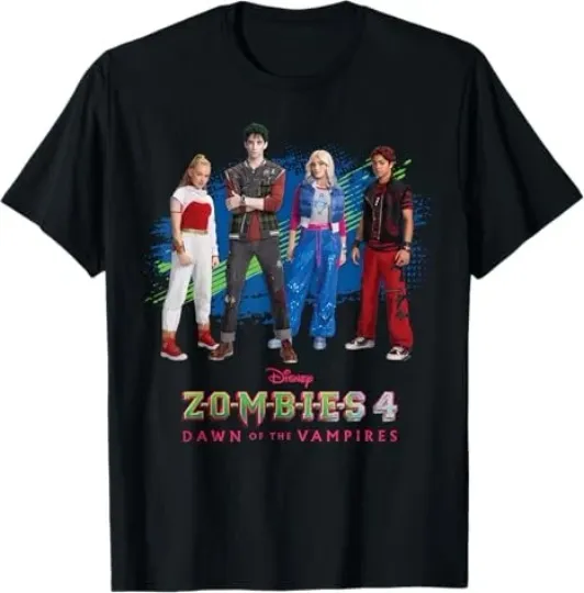Discover Disney Zombies 4 Nova & Victor + Zed & Addison Logo T-Shirt, Gift For Friends