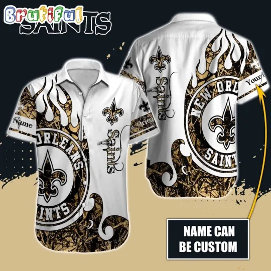 Discover Personalized football New Orleans Hawaiian Shirt Special Realtree Hunting