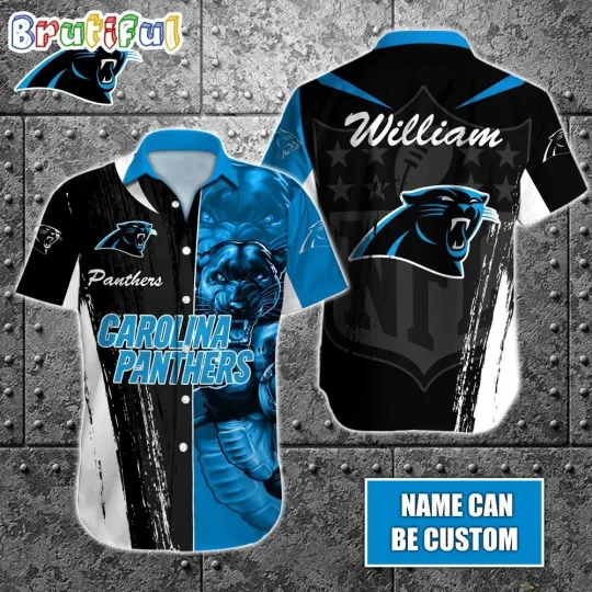 Discover Personalized football Carolina Hawaiian Shirt Special Half Tone Mascot
