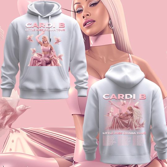 Discover Cardi B Am I The Drama Tour Double Sided Hoodie