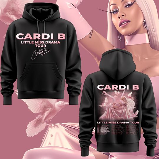 Discover Cardi B Am I The Drama Tour Hoodie Double Sided Front Back