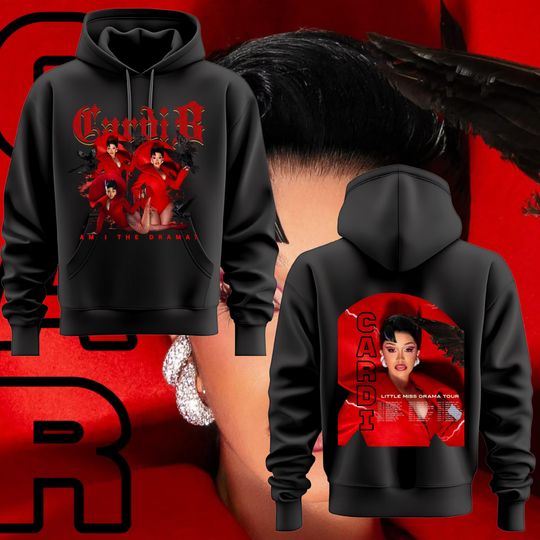 Discover Cardi B Am I The Drama Tour Double Sided Hoodie