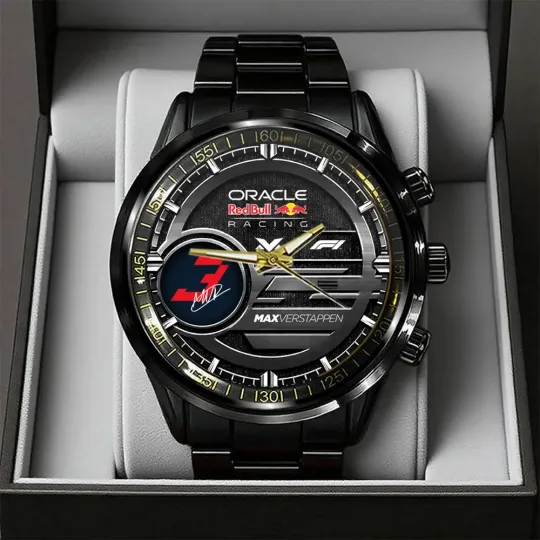 Discover Max Ver Stappen Black Stainless Steel Calendar Watch
