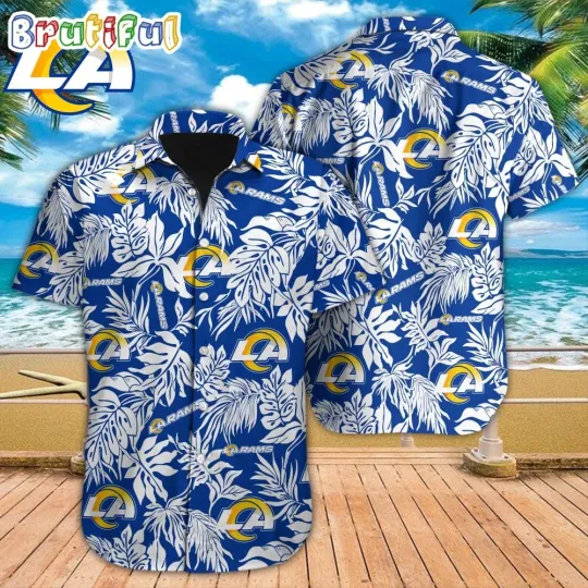 Discover football Los Angeles Hawaiian Shirt Tropical Leafs Design Aloha Shirts
