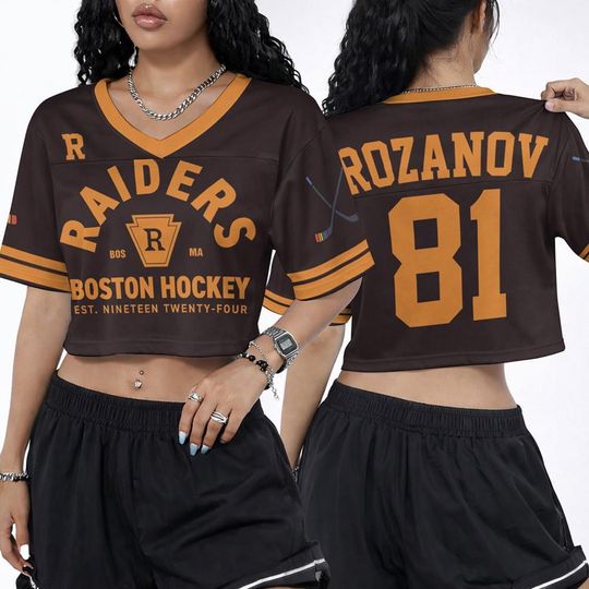 Discover Heated Rivalry Crop Top Jersey Shirt, Heated Rivalry Hockey Jersey, Hudson Williams Connor, Heated Rivalries Ilya Rozanov Crop Top