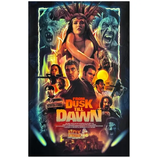Discover Dusk Till Dawn Movie Poster Classic Horror Art Print
