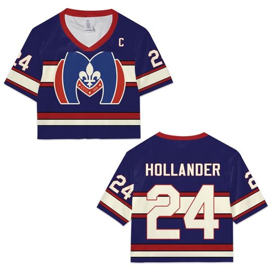 Hollander 24 Boston Raiders Crop Top Mesh Baseball Jersey Hudson Williams Connor Storrie Ilya Rozanov Tee