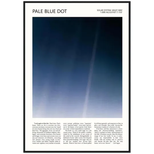 Discover Pale Blue Dot Carl Sagan Space Quote Poster