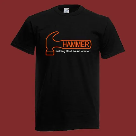 Discover Hammer Bowling Men's Black T-Shirt