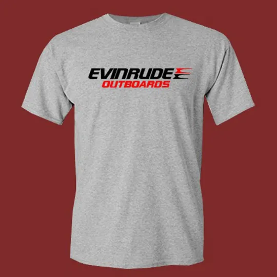 Discover Evinrude Outboards Men's Grey T-Shirt
