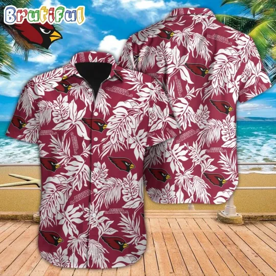 Discover football Arizonna Hawaiian Shirt Tropical Leafs Design Aloha Shirts