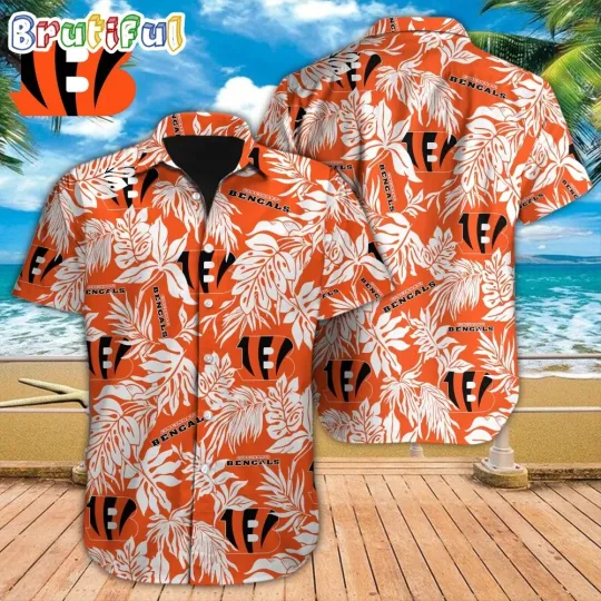 Discover football Cincinnati Hawaiian Shirt Tropical Leafs Design Aloha Shirts