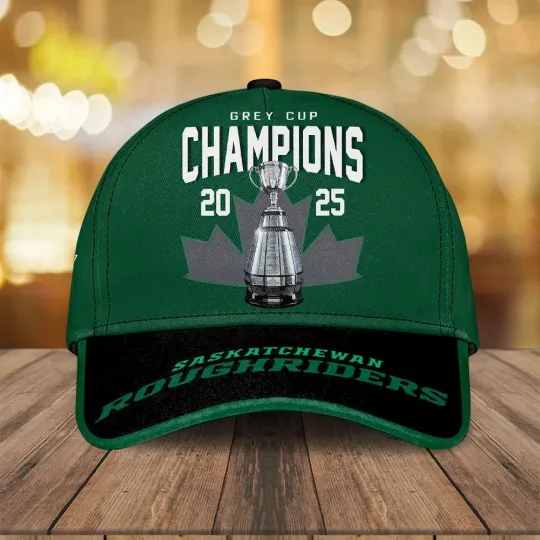 Discover Saskatchewan Roughriders 2025 Grey Cup Champions Classic Cap