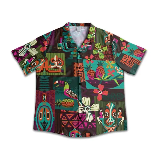 Discover Enchanted Tiki Room Hawaiian Shirt Mens - Vintage Polynesian Aloha Button Up