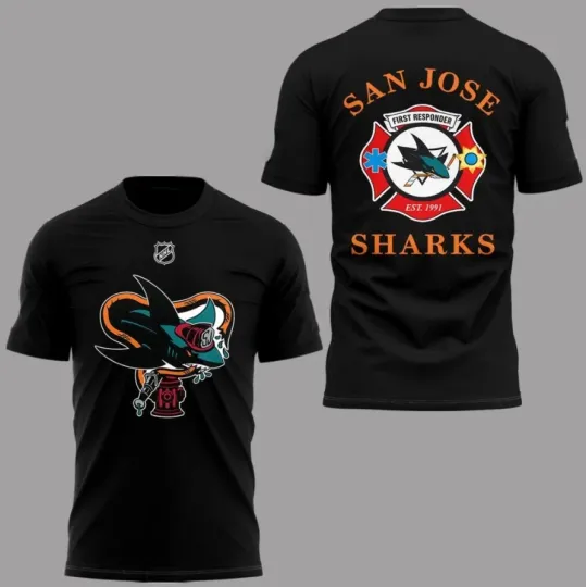 Discover San Jose Shark First Responders 2025 2026 Logo T-Shirt
