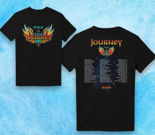 Discover Journey1 Band 2026 Concert Tour T-Shirt Double Sided Men’s and Women’s