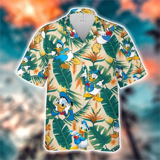 Discover Disney Donald Duck Cowboy Hawaiian Shirt, Summer Vacation Beach Shirts