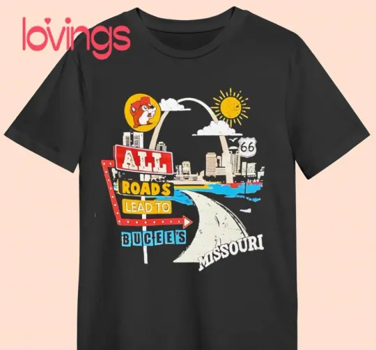 Discover Missouri Route 66 All Red Lead To Buc-Ee T-Shirt