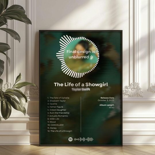Discover Showgirl Era Aesthetic Poster, Pop Music Wall Art, Tracklist Poster, Album Cover Poster Wall Decor, A Life of the Showgirl Album, Fan Art