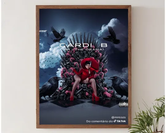 Discover Cardi B Am I The Drama Album Throne Concept Art Poster