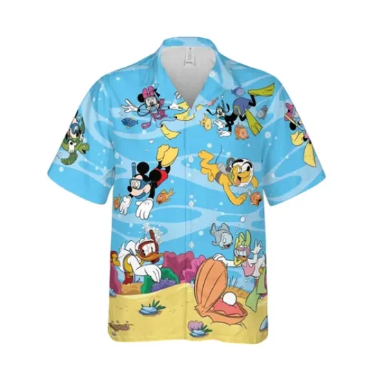 Discover Disney Dive Mickey And Friends Hawaiian Shirt Disney Family Vacation Aloha Shirt