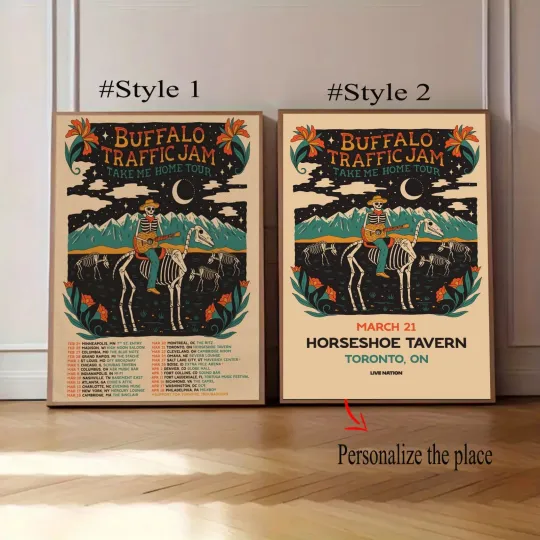 Discover Buffalo Traffic Jam Take Me Home Tour 2026 Poster | Custom prints