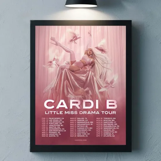 Discover Cardi B Little Miss Drama Tour 2026 North America Schedule Dates Poster